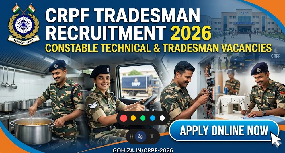 CRPF Tradesman Recruitment 2026