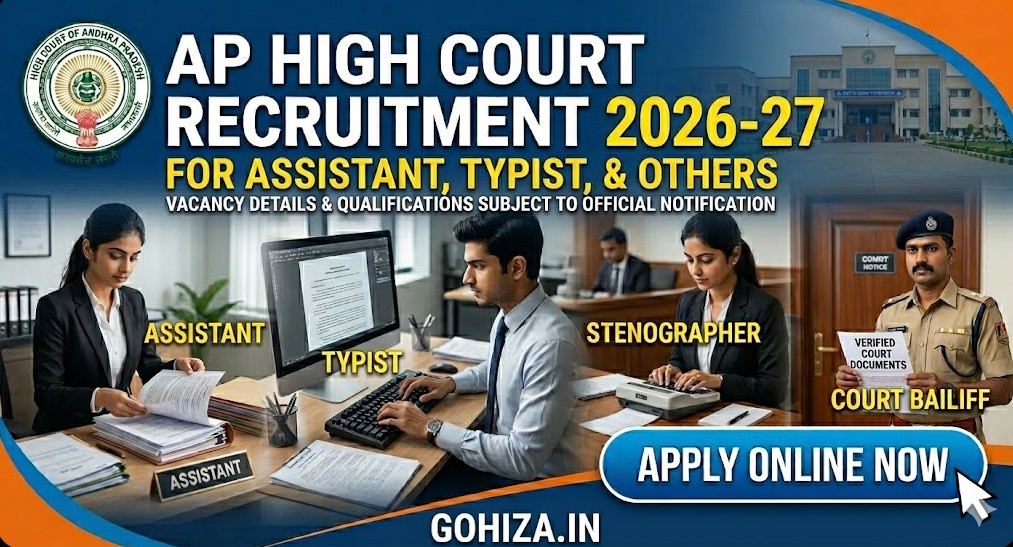 AP High Court Recruitment 2026: Recruitment for 300 Assistant, Typist, and Other Posts