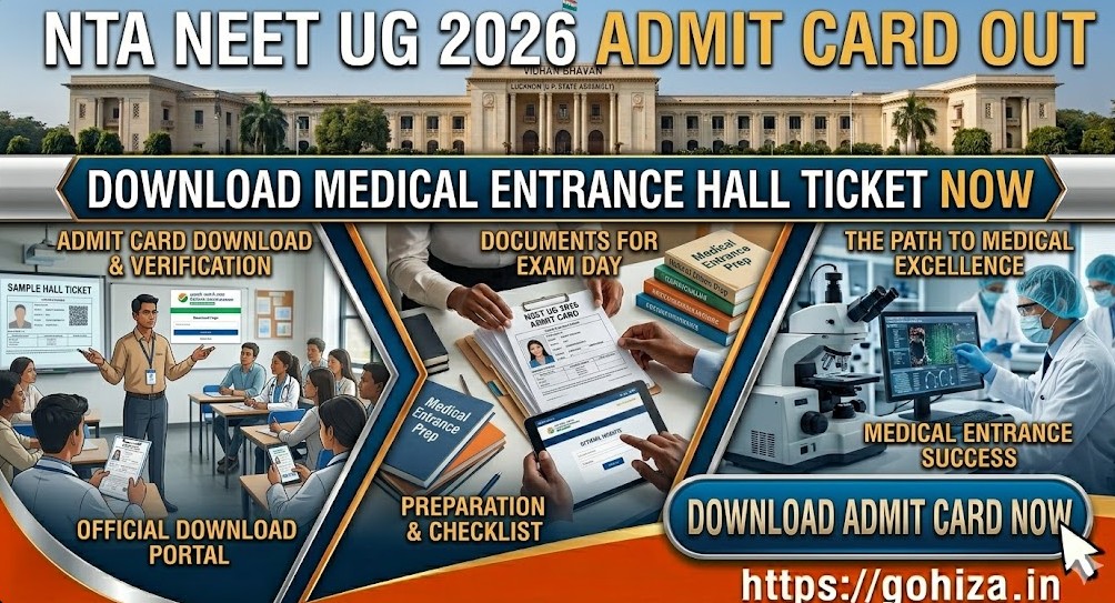 NTA NEET UG 2026 Admit Card Out: Download Medical Entrance Hall Ticket Now